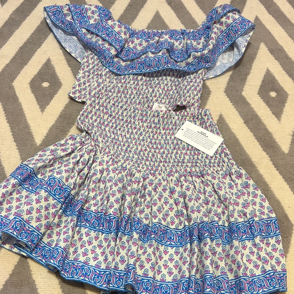 Place nationale smocked two piece set in blue. Size 2. NWT.